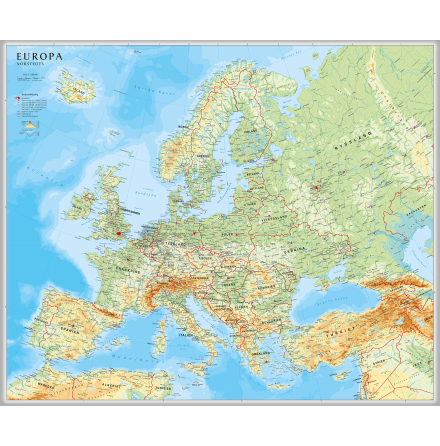 Europakarta 1:5,5milj 98x82cm