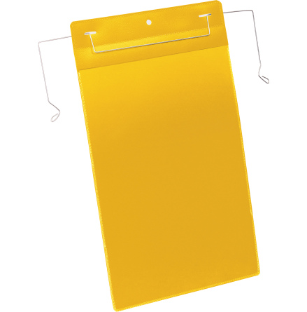 Plastficka A4S trdbygel gul