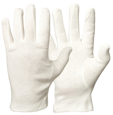 Handske bomull vit s.XL