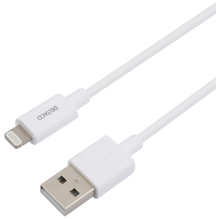 USB-A- Lightning kabel,2m vit