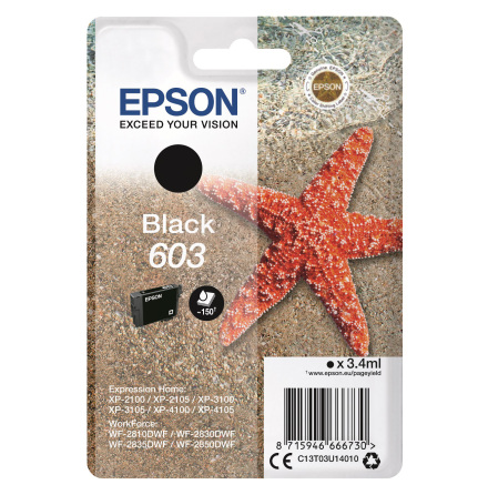 Blck Epson 603 svart 3,4ml