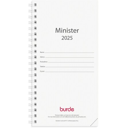 Kalender 2025 Minister refill