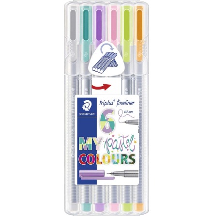 Fiberpenna Staedtler Pastel 6f