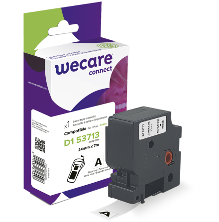 Mrkband Wecare D1 sv/vit 24mm