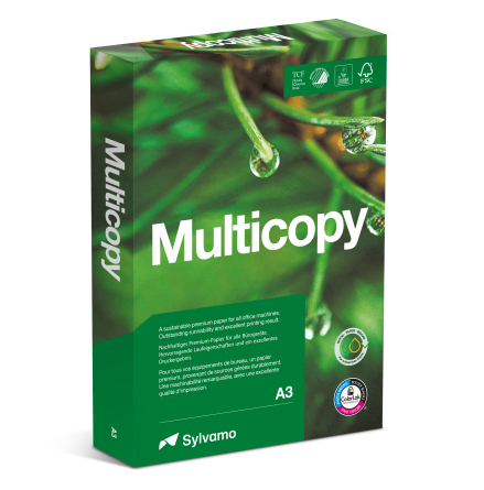 Papper Multicopy A3 80g 500/pk