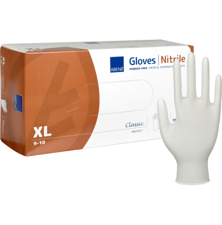 Handske Nitril Pudfr.XL.vit150