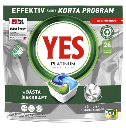 Maskindisk YES Platinum 26st