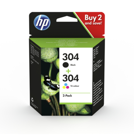 Blck HP 304 2-pack Svart