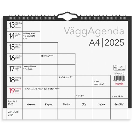 Vggkalender 2025 Agenda A5